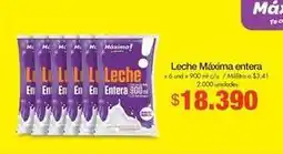 Metro Máxima - leche entera oferta