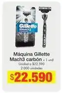 Metro Gillette - máquina mach3 carbón oferta