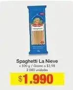 Metro La nieve - spaghetti oferta