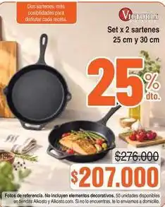 Alkosto Victoria - set x 2 sartenes oferta