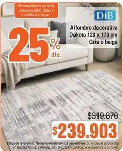 Alkosto Dib - alfombra decorativa dakota 120 x 170 cm oferta
