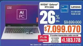 Lenovo - gamer log ai pc rtx 5060