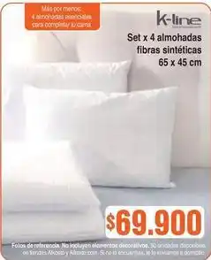 Alkosto Alkosto - set de 4 almohadas fibras sintéticas oferta