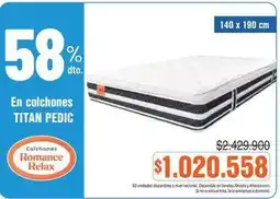 Alkosto Romance relax - colchones titan pedic oferta