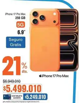 Alkosto Max - iphone 17 pro 256 gb oferta