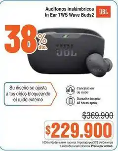 Alkosto Nacional - audífonos inalámbricos in ear tws wave buds2 oferta