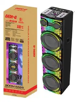 Falabella Cabina Altavoz De 12 Tws Gd-3129 Pmpo 50000w, Black oferta