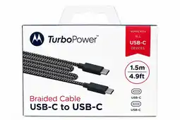 Falabella CABLE USB C - USB C 1.5M ENMALLADO CARGA RAPIDA oferta