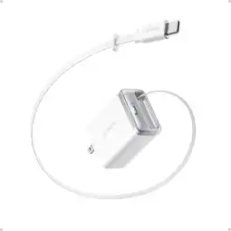 Falabella Cargador Rápido Usb-c 35w Nano Con Cable Retráctil Blanco oferta