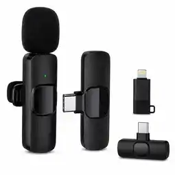 Falabella Micrófono Inalámbrico K8 Solapa USB C Lightning 2.4GHz Para iPhone Android Vlogs oferta