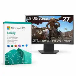 Falabella Kit funcional Monitor Gs27qc Curvo 27 + Licencia M365 Familiar 5 Usuarios oferta