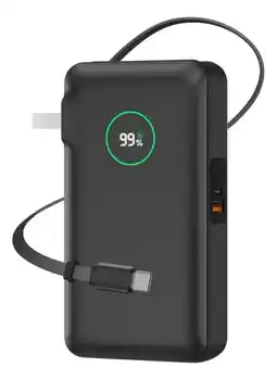 Falabella Power Bank Batería Portátil 10000mAh 35W USB-C Cable Retráctil P049 oferta