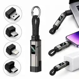 Falabella Cable Trenzado 4 en 1 de 65W con Pantalla Digital y Llavero oferta