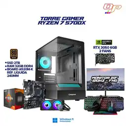Falabella PC GAMER RYZEN 7 5700X- RTX 3050- MONITOR 22 120HZ FULL HD- LIQUIDA 240MM- RAM 32GB SSD 2TB oferta