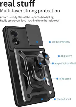 Falabella Forro Estuche Protector Funda Para Oppo A38 con Protector Cámara oferta