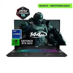 Falabella Portatil Gamer Cyborg 15 Intel Core 7 240H 24/2 TB SSD RTX 5070 8 GB Negro 15,6 Fhd oferta