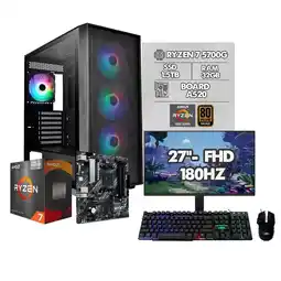 Falabella PC GAMER RYZEN 7 5700G – 32GB RAM – SSD 1.5TB + MONITOR 27” 180Hz - IDEAL PARA GAMING oferta
