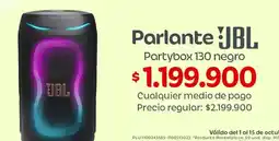 Olímpica Pago - parlante partybox 130 negro oferta