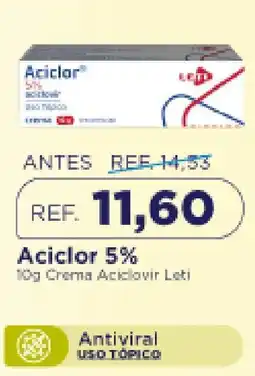 FarmaTodo Aciclar 5% 10g Crema Aciclovir Leti oferta