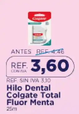 FarmaTodo Colgate Hilo Dental Total Fluor Menta oferta