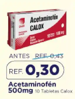 FarmaTodo Calox acetaminofén 500mg oferta