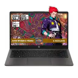 Falabella PORTATIL 245 G10 RYZEN 5-7530U 32GB RAM 512GB SSD 14'' FHD COLOR NEGRO oferta