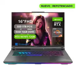 Falabella PORTATIL ROG STRIX G16 G614PR RYZEN 9 8940HX RAM 16GB SSD 1TB RTX 5070TI 12GB oferta