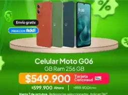 Jumbo Celular moto g06 gb ram 256 gb oferta