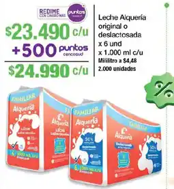 Jumbo Alquería leche original o deslactosada oferta