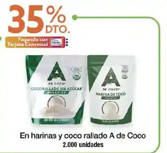 A de Coco harinas y coco rallado