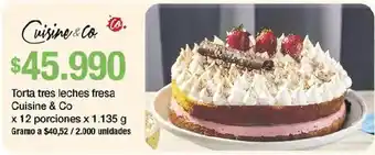 Cuisine & Co torta tres leches fresca
