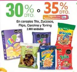 Jumbo Trix, Zucosos, Flips, Carolina y Toning oferta