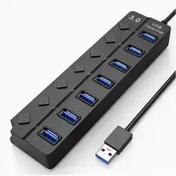 Falabella Conmutador Multiexpansor Usb 3.0 De 7 Puertos, Conector De C oferta