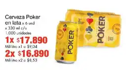 Metro Cerveza Poker oferta