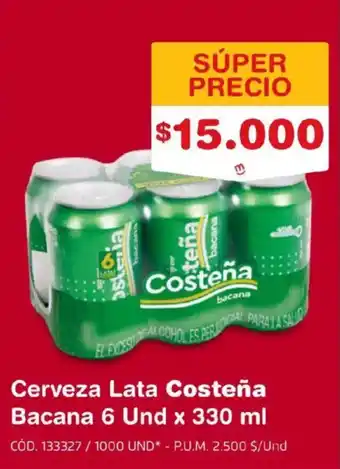 Costeña Cerveza Lata Bacana