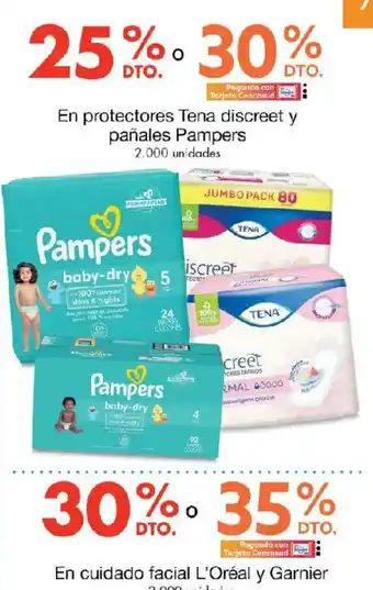 Pampers y Tena discreet