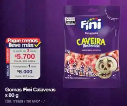 Makro Fini gelatinas caveira recheada oferta