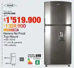 Metro Haceb nevera no frost top mount oferta