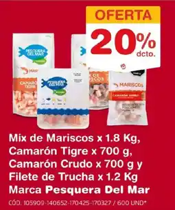 Makro Pesquera Del Mar mix de mariscos camarón Tigre camarón Crudo filete de Trucha oferta