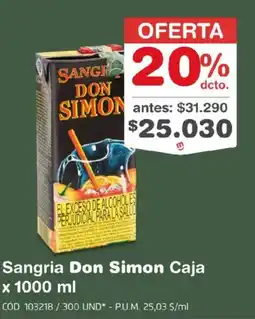 Makro Sangria Don Simon oferta