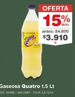 Makro Gaseosa Quatro oferta