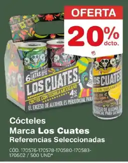 Makro Cócteles Marca Los Cuates oferta