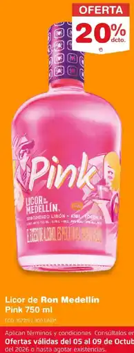 Makro Licor de Ron Medellín Pink oferta