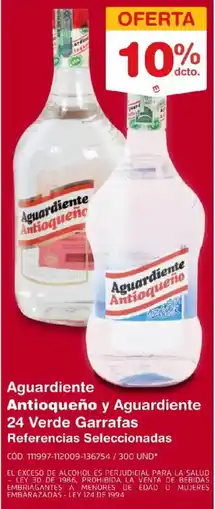 Makro Aguardiente Antioqueño y Aguardiente 24 Verde oferta