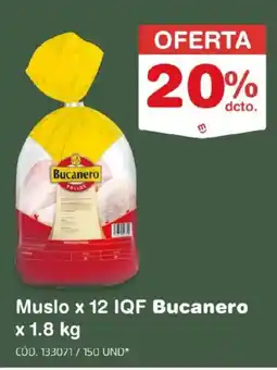 Makro Bucanero muslo x 12 iqf oferta