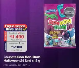 Makro Colombina Chupeta Bon Bon Bum Halloween oferta