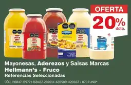 Makro Mayonesas, Aderezos y Salsas Marcas Hellmann's - Fruco oferta