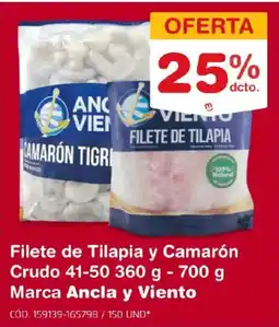 Makro Ancla y Viento Filete de Tilapia y Camarón oferta