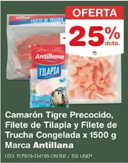 Makro Antillana camarón tigre precocido filete de tilapia y filete de trucha congelada oferta