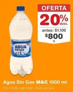 Makro Agua Sin Gas M&C oferta